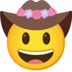 faccina con cappello da cowboy + tulipano
