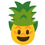 faccina con cappello da cowboy + ananas