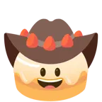 faccina con cappello da cowboy + torta di compleanno