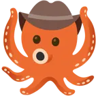 faccina con cappello da cowboy + polpo