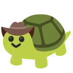 faccina con cappello da cowboy + tartaruga