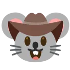 faccina con cappello da cowboy + muso di topo