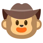 faccina con cappello da cowboy + muso di scimmia
