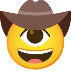 faccina con cappello da cowboy + occhio