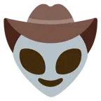 faccina con cappello da cowboy + alieno