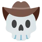 faccina con cappello da cowboy + teschio