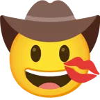 faccina con cappello da cowboy + impronta della bocca