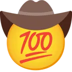 faccina con cappello da cowboy + 100 punti