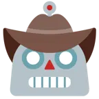 faccina con cappello da cowboy + faccina di robot