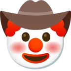 faccina con cappello da cowboy + faccina pagliaccio