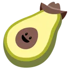 faccina con cappello da cowboy + avocado