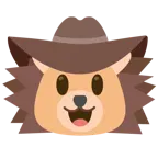 faccina con cappello da cowboy + riccio