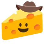 faccina con cappello da cowboy + fetta di formaggio