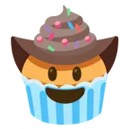 faccina con cappello da cowboy + cupcake