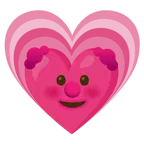faccina pagliaccio + cuore che cresce