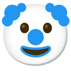 faccina pagliaccio + cuore blu