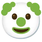 faccina pagliaccio + cuore verde