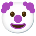faccina pagliaccio + cuore viola