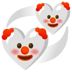 faccina pagliaccio + cuori che girano