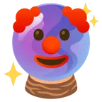 faccina pagliaccio + sfera di cristallo