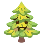 faccina nauseata + albero sempreverde