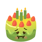faccina nauseata + torta di compleanno