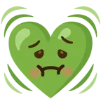 faccina nauseata + cuore che batte