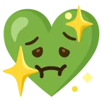 faccina nauseata + cuore che luccica