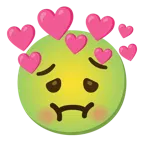 faccina nauseata + cuore con freccia