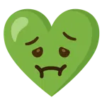 faccina nauseata + cuore con fiocco