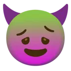 faccina nauseata + faccina con sorriso e corna