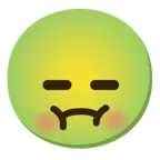 faccina nauseata + faccina inespressiva