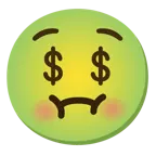 faccina nauseata + faccina avida di denaro