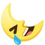 rolling on the floor laughing + last quarter moon face