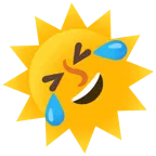 rolling on the floor laughing + sun with face