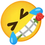 rolling on the floor laughing + rose