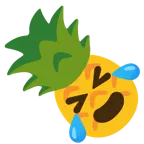 rolling on the floor laughing + pineapple