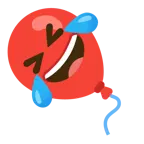 rolling on the floor laughing + balloon