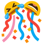 rolling on the floor laughing + confetti ball