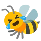 rolling on the floor laughing + honeybee