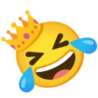 rolling on the floor laughing + crown