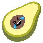 rolling on the floor laughing + avocado