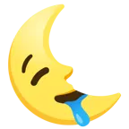 drooling face + last quarter moon face