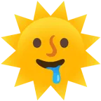 drooling face + sun with face