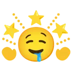 drooling face + glowing star