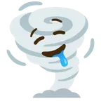 drooling face + tornado