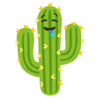drooling face + cactus