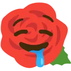drooling face + rose
