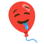 drooling face + balloon