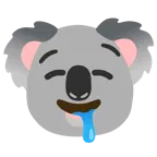 drooling face + koala